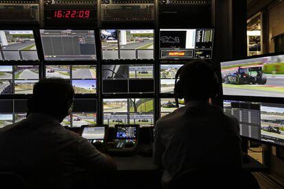 Despliegue televisivo de Movistar para el Gran Premio de Espa&ntilde;a de F&oacute;rmula 1.