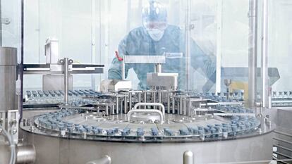 Un laboratorio de Grifols.