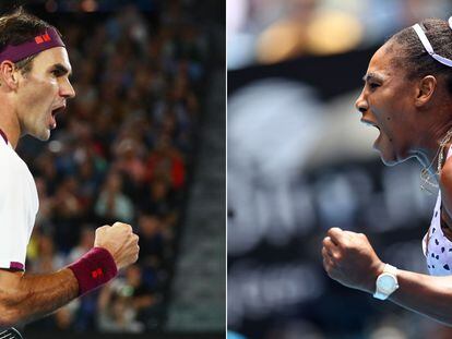 Roger Federer y Serena Williams, durante el pasado Open de Australia en Melbourne. / HANNAH MCKAY | KAI PFAFFENBACH