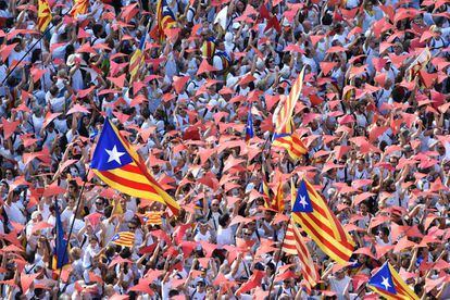Manifestación de la Diada celebrada el 11 de septiembre de 2015.