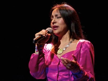 La peruana Sylvia Falcón canta en quechua. Imagen cedida por la cantante.