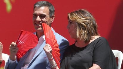 Pedro Sánchez y Susana Díaz, en un mitin en Córdoba en mayo de 2019.