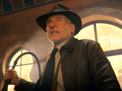 Harrison Ford en un fotograma de la película 'Indiana Jones y el dial del destino'.