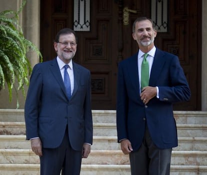 Mariano Rajoy amb el Rei Felipe VI.