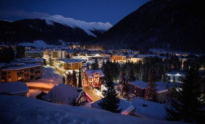 La ciudad suiza de Davos, donde se celebra el Foro, que arranca el lunes.