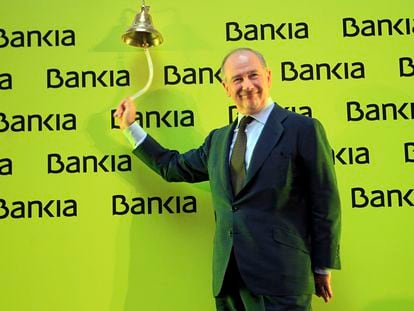 Rodrigo Rato, el día de la salida a bolsa de Bankia en 2011.