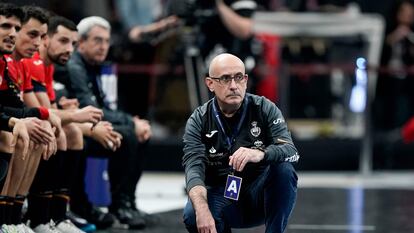 Jordi Ribera, este miércoles durante el partido contra Noruega.