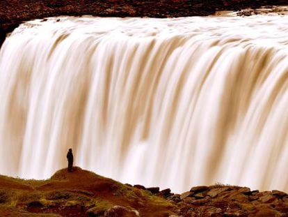La cascada de Dettifoss, en Islandia,la más caudalosa de Europa.