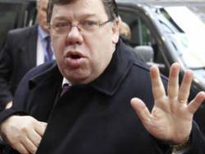 El primer ministro irlandés Brian Cowen