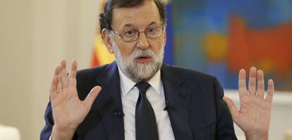 Mariano Rajoy en la entrevista concedida a Efe en La Moncloa.