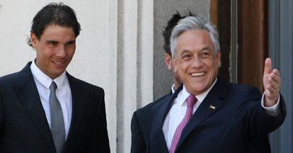 Nadal, el viernes con Piñera, presidente de Chile.