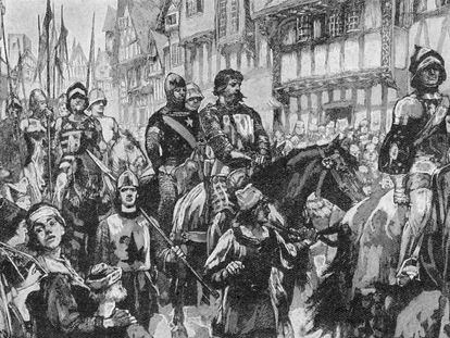 William Wallace, en Londres antes de ser juzgado y ejecutado.