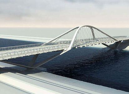Imagen virtual del nuevo puente sobre el Llobregat.