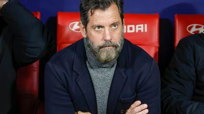 Quique Sánchez Flores, en el partido de cuartos de final de la Copa ante el Atlético de Madrid.