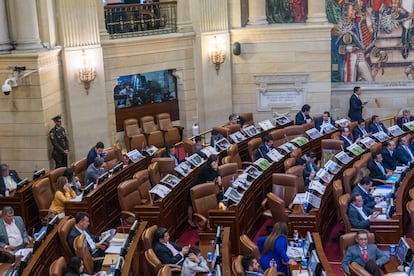 Una vista general del Congreso de Colombia.