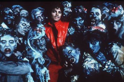 Michael Jackson, en un fotograma del videoclip <i>Thriller.</i><b> </b>