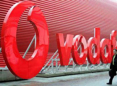 Instalación de la marca Vodafone en Hannover (Alemania).