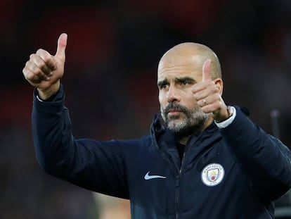 Guardiola, en l'últim partit del City davant el Liverpool.