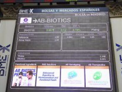 Salida a Bolsa de AB-Biotics en el MAB en el a&ntilde;o 2011.