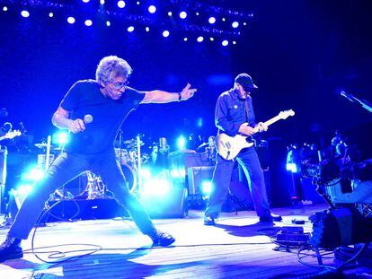 El cantante de The Who, Roger Daltrey, a la izquierda, y el guitarrista Pete Townshend en un concierto en EE UU el pasado septiembre.