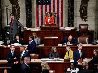 Sesión de la Cámara de Representantes, donde se decidió el procedimiento del 'impeachment' a Donald Trump.