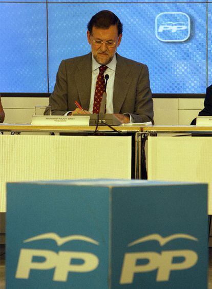 Mariano Rajoy, en el Comité Ejecutivo Nacional del PP.