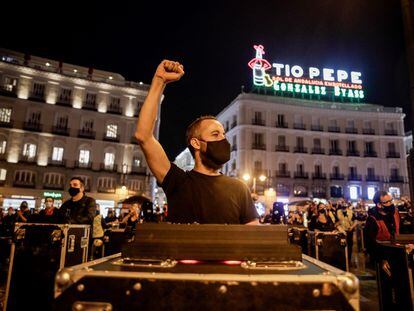 Manifestación convocada por Alerta Roja el pasado 17 de septiembre en la Puerta del Sol de Madrid.RICARDO RUBIO / EUROPA PRESS