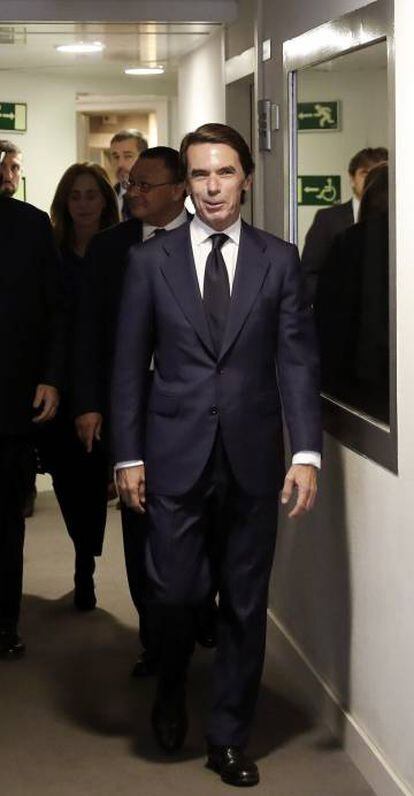 Aznar, hoy, en los estudios de la SER de Madrid.