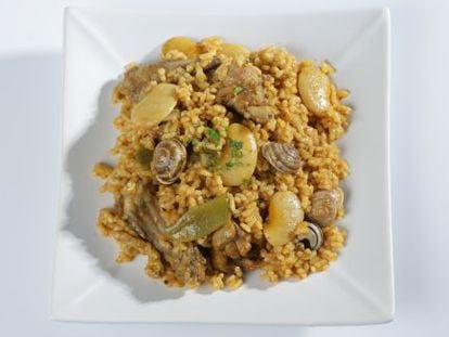 Paella con caracoles, uno de los grandes platos para Alberto Corazón.