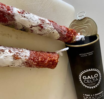 Chorizo y fuet elaborado con carnes de galo celta.