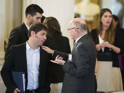 Axel Kicillof y H&eacute;ctor Timerman durante la sesi&oacute;n de la OEA.