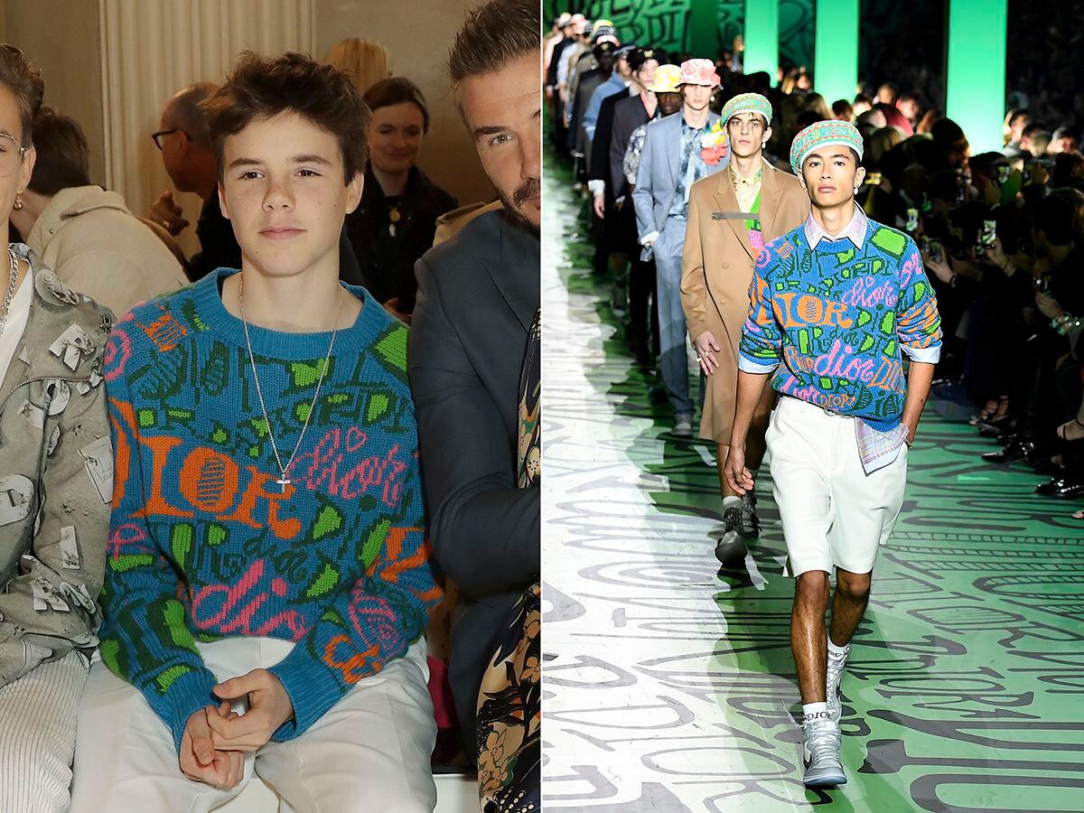 Cruz Beckham, con jersey de la colaboración entre Stussy y Dior que se presentó el pasado mes de diciembre en Miami.