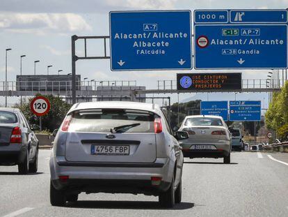 Tramo de la AP-7 cerca de Alicante.