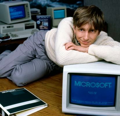 El fundador de Windows, Bill Gates, en 1985