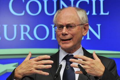 Herman Van Rompuy en una conferencia de prensa del pasado miércoles, en Bruselas.