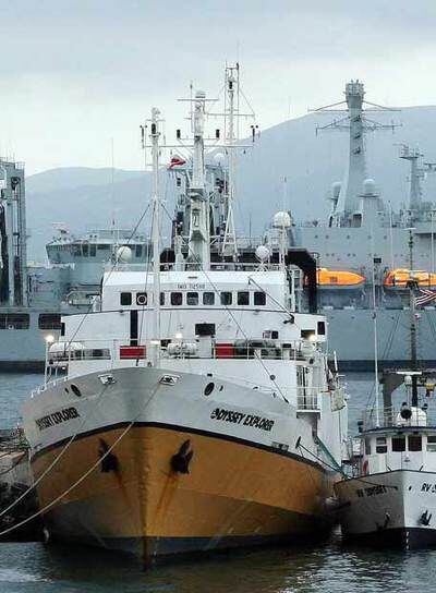 Imagen del Odyssey atracado en el puerto de Gibraltar.