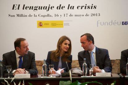 La princesa Letizia en la inauguraci&oacute;n del seminario &#039;El Lenguaje de la Crisis&#039;. 