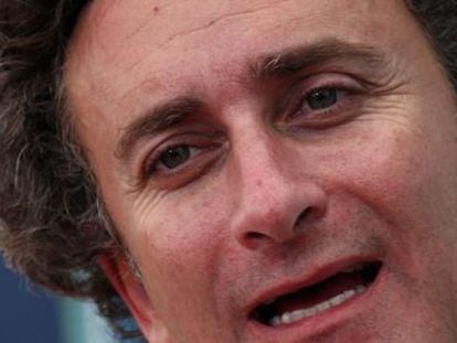 Alejandro Agag, CEO de Formula-e, durante una entrevista con Reuters