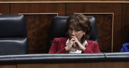 Dolores Delgado, cuando ocupaba el cargo de ministra de Justicia, en el Congreso.