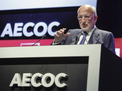 Juan Roig, presidente de Mercadona, en el congreso de Aecoc.