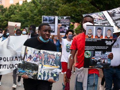 Manifestación contra los ataques racistas en Sabadell, en junio, tras la denuncia de Wubi D. R.