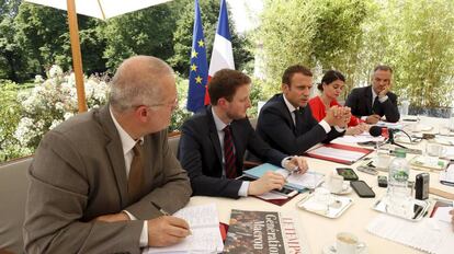 Imagen de la entrevista al presidente de Francia, Emmanuel Macron.