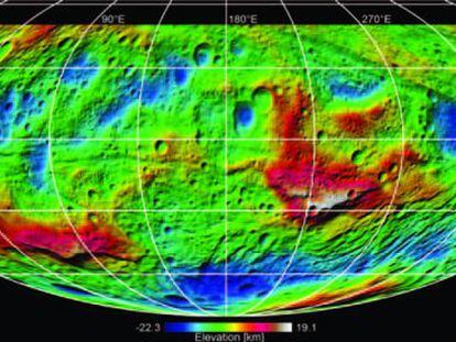 Cartografía digital del asteroide Vesta