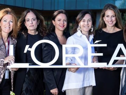 Las seis integrantes del comité de dirección de L’Oréal España. 