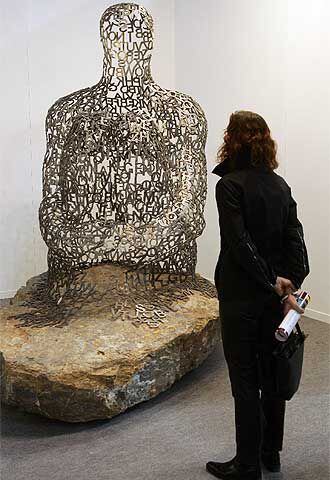 <i>Soul</i> (2005), de Jaume Plensa, en la galería Toni Tàpies de Barcelona.