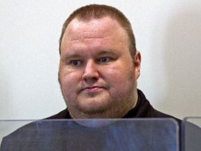 El alem&aacute;n Kim Schmitz, fundador de la p&aacute;gina de descargas Megaupload.