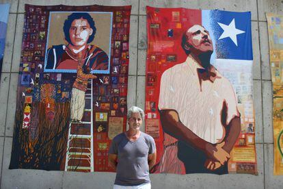 Mural "Todas las manos" de Francisco Letelier (en la imagen), homenaje a su padre Orlando Letelier, uno de los asesinados por orden de Pinochet.