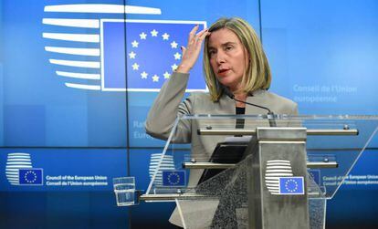 Federica Mogherini, el pasado lunes en Bruselas.