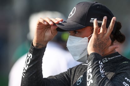 Lewis Hamilton, tras la carrera al sprint del sábado, 11 de septiembre.