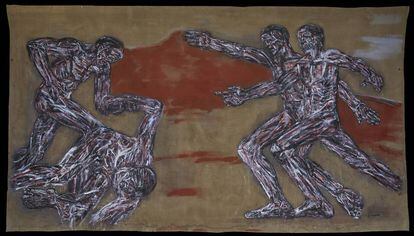 'Gigantomacghy V' (1968), de Leon Golub, regalada por los hijos del artista y valorada en 800.000 euros, es una de las obras más caras que se han donado al Reina.